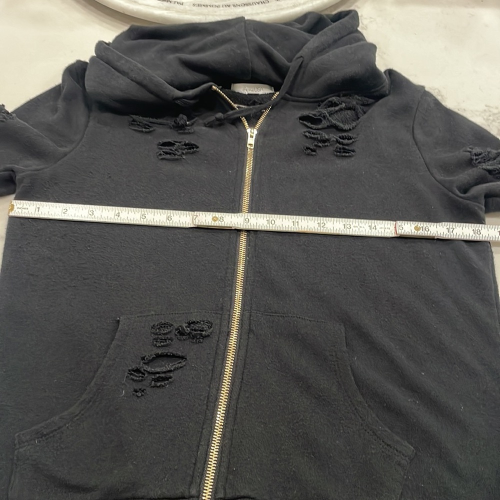 Black ripped/distressed hoodie from the California Allstars - Picture 6 of 8